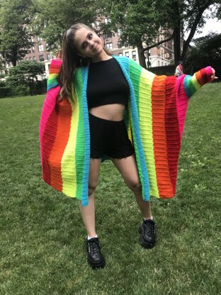 Rainbow Pride Cardigan Crochet Pattern