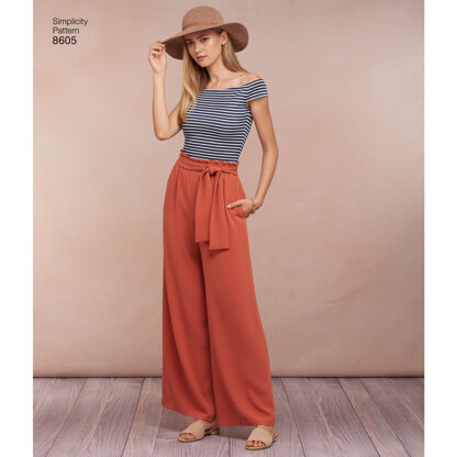 Simplicity 8605 Women's Pull on Skirt and Pants - Paper Pattern, Size A (XS-S-M-L-XL)
