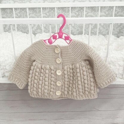 521- Bobble Cardigan Crochet Pattern -519