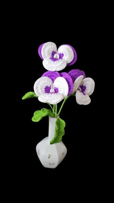 Crochet Pansy flowers