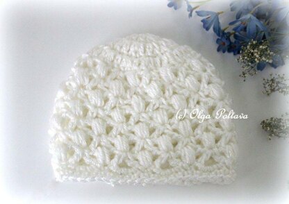 Soft Puffs Baby Beanie Hat, Size 3-6 Months Baby,