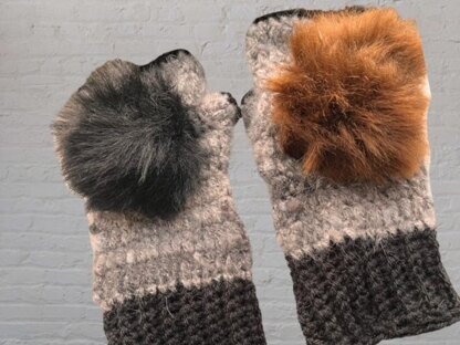 Mismatch Mohair Mittens