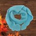 Circle wavy knit scarf