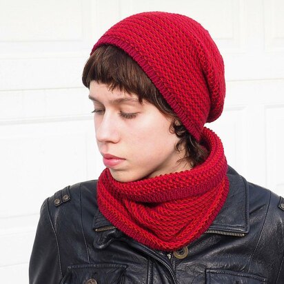 Simple Mix Beanie and Cowl - knitting pattern