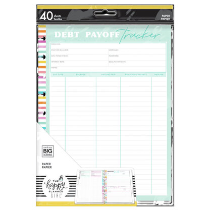 The Happy Planner Girl Payoff Savvy Saver Classic Fill Paper (Full Sheets)