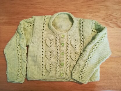 Girls Cardigan with heart pattern