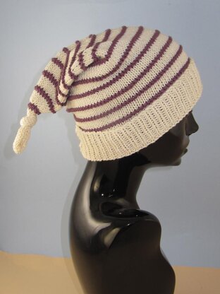 Stripe Topknot Pixie Hat