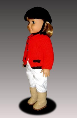 Knitting Pattern, English Riding Jacket, fits American Girl Doll and 18 in. dolls. 025