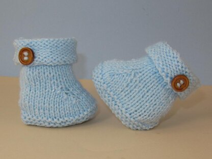 Easy Baby Roll Top 1 Button Booties