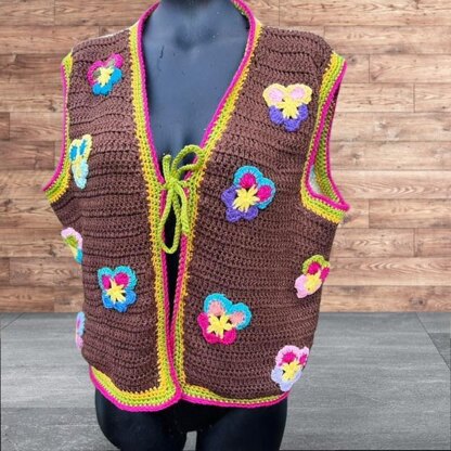 Flower Power Crochet Waistcoat