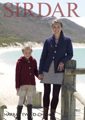 Jackets in Sirdar Harrap Tweed Chunky - 7853- Downloadable PDF