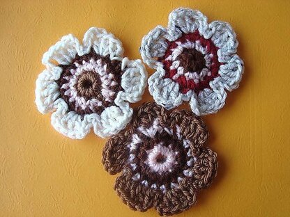 633-F, CROCHET FLOWER