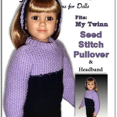 Seedstitch Pullover for My Twinn Doll, 23 inch