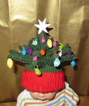 Christmas Tree Beanie Hat and Desk Ornament