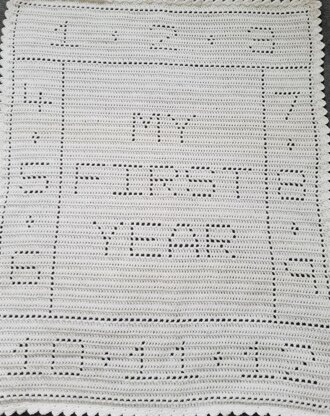 My First Year Filet Blanket