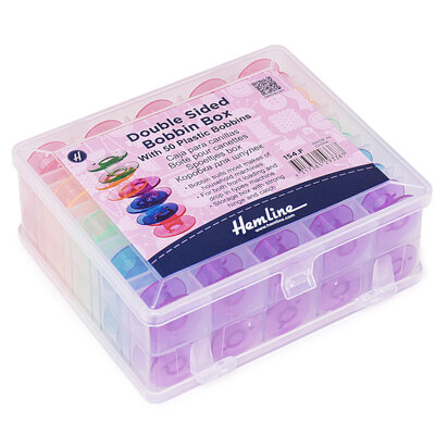 Hemline Bobbin Box: Plastic: filled with 50 Spools