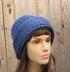 Blue Crochet slouchy hat