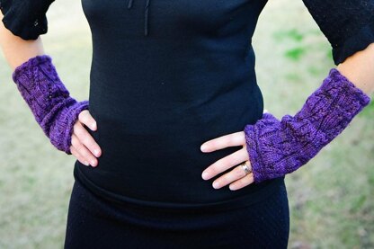 Twisty Violet Mitts