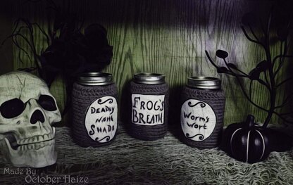 Halloween Witch Jar Covers