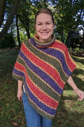 Striking Stripes Poncho