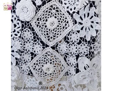 Wedding white dress Irish lace crochet