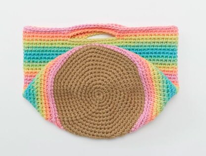 Striping Fun Crochet Baskets in Red Heart Super Saver Stripes - LW5796 - Downloadable PDF