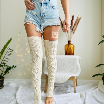 Thigh high yoga socks