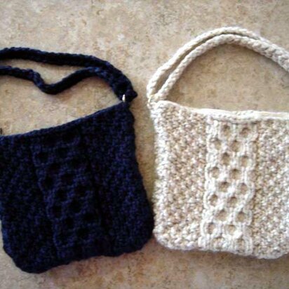 Easy Cabled Knit Purse