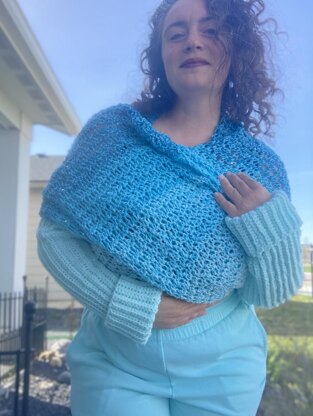 Like A Pretzel: Crochet Wrap Sweater