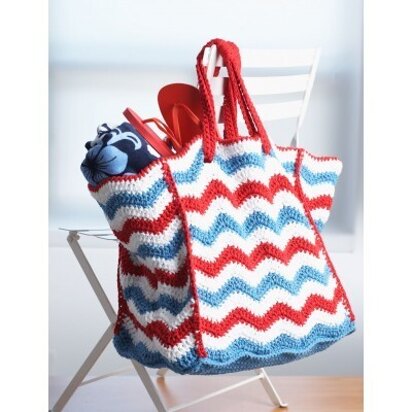 4th of July Beach Bag in Lily Sugar 'n Cream Solids