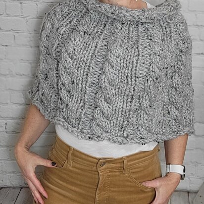 Twisted Cabled Poncho