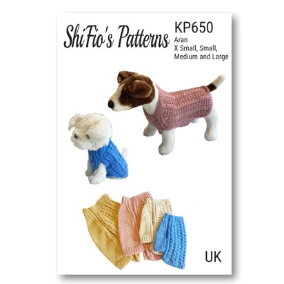 Dog Coat Jumper Knitting Pattern #650 - knitting pattern