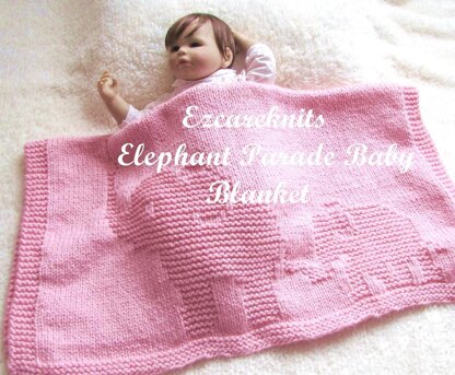 Elephant Parade Baby Blanket