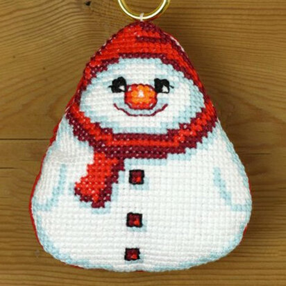 Permin Snowman Ornament Cross Stitch Kit