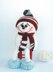 SALE 3 Snowmans - pdf knitting patterns. Christmas Ornament