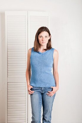 Drapey Cowl Neck Tank Top