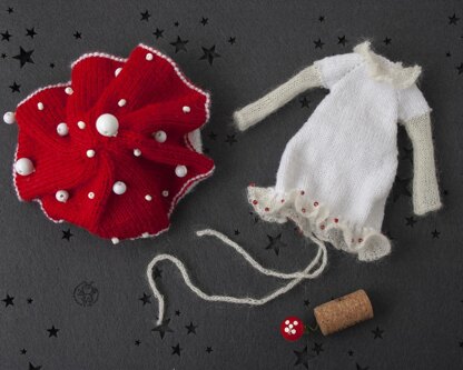 Fly Agarics outfit for Blythe