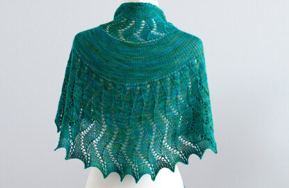 Rushing Tide Shawl in SweetGeorgia Cashluxe Fine - Downloadable PDF