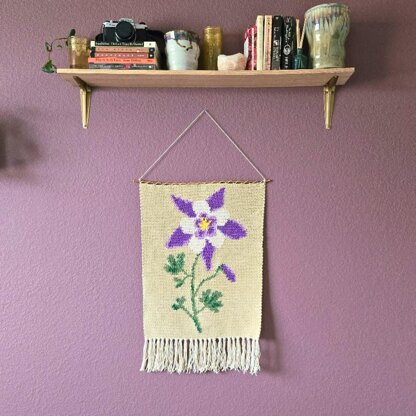 Columbine Flower Tapestry