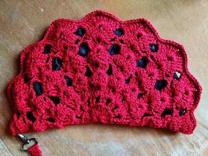 A Crochet half Circle Bag