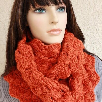 Chunky Infinity Orange Scarf