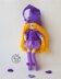 Lilac fairy dreams doll knitted flat