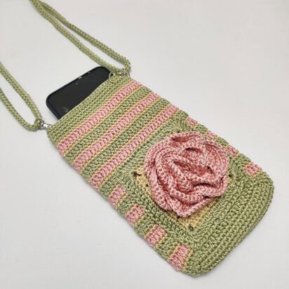 3D Rose Flower Phone Bag