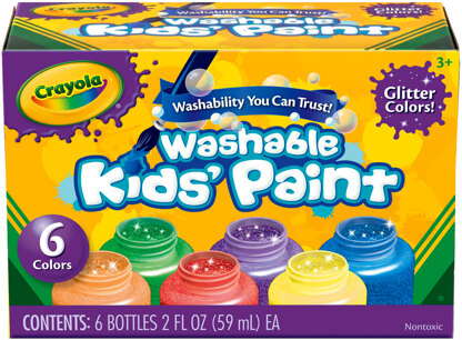 Crayola Washable Kids Paint 2oz 6/Pkg - Glitter