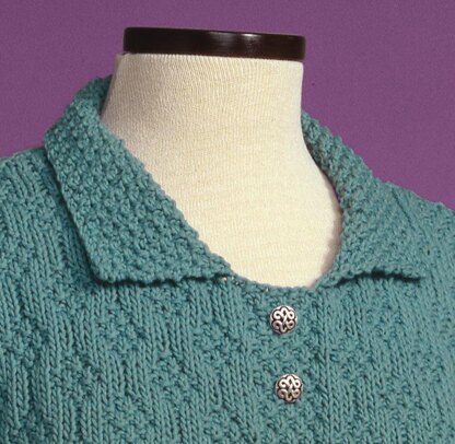 Moss Diamond Pullover in 2 Sleeve Lengths #135