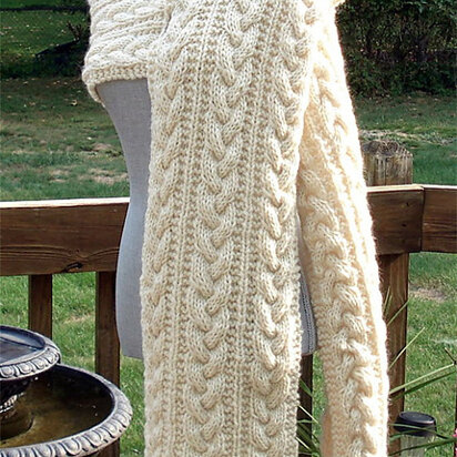 Cabled Scarf in Debbie Bliss Rialto Chunky - knitting pattern