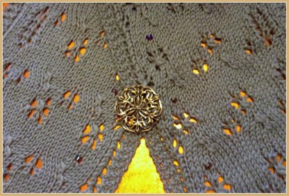 Frangipani Mini Blossoms and Leaves Lace Knit Scarf