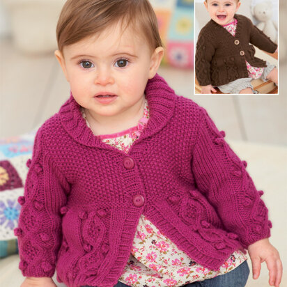 Baby Girl's Cardigans in Sirdar Snuggly DK - 1268 - Downloadable PDF