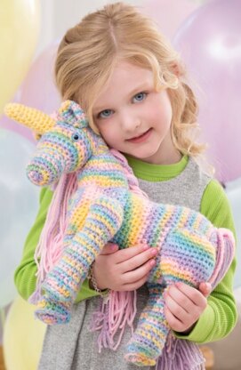 Enchanting Unicorn in Red Heart Super Saver Economy Solids - LW4400