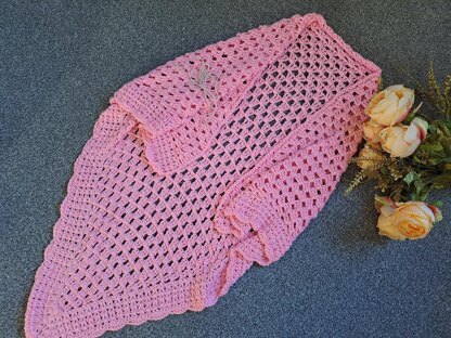 Crochet The Delicate Rose Shawl Pattern